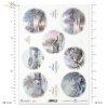 Christmas tree baubles, winter views, snow-covered, cottages, churches, inscriptions A Merry Christmas, sun on snow, ice, landscapes, rural architecture, Christbaumkugeln, Winter, Winteransichten
